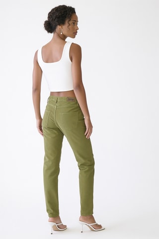 Pantalon slim en velours W' Sally - Moutarde