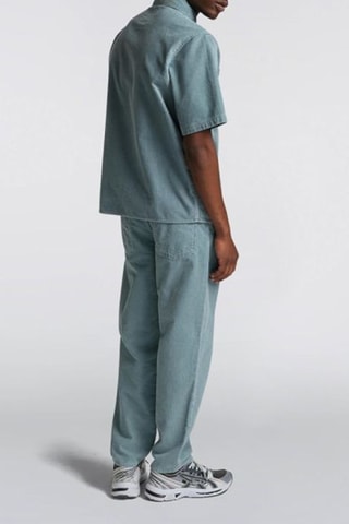 Pantalon regular en velours - Gris clair