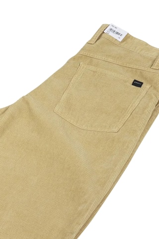 Pantalon regular en velours Tyrell - Jaune