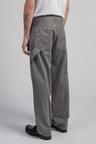 Pantalon straight leg Delta - Gris