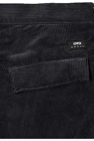 Pantalon regular en velours - Noir