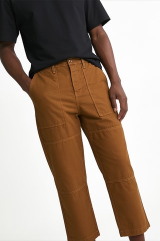 Pantalon relaxed Block - Camel