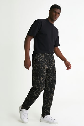 Pantalon regular - Noir et kaki