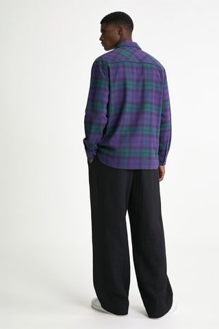 Chemise regular - Violet et vert