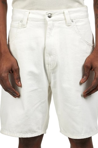 Short slim en jean en coton biologique Tyrell - Blanc