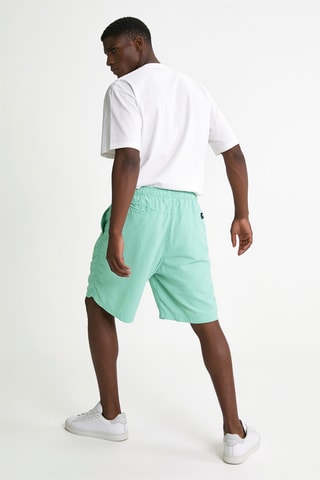 Short regular en lin - Vert clair