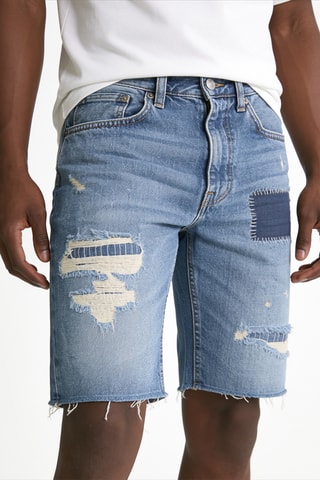 Short regular en jean ED-55 - Bleu marine