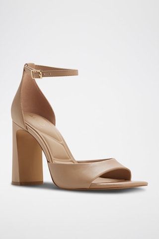 Sandales à talons en cuir de mouton Florianna - Beige