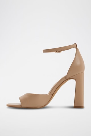 Sandales à talons en cuir de mouton Florianna - Beige