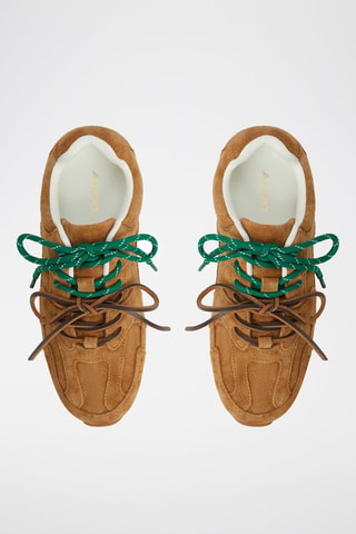 Baskets en cuir de veau nubuck Adrelia - Beige