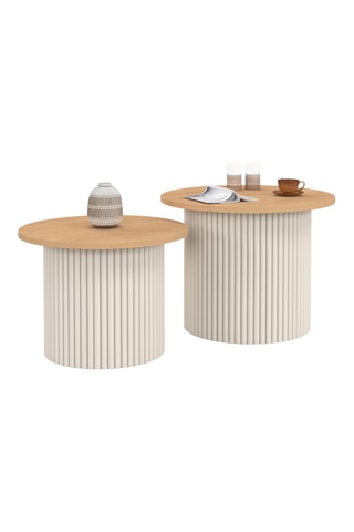 2 tables basses - 30 x 40 x 30 cm et 35 x 45 x 35 cm