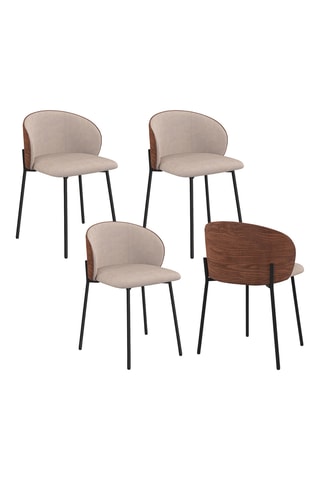 4 chaises Poppy - 52 x 74 x 54 cm