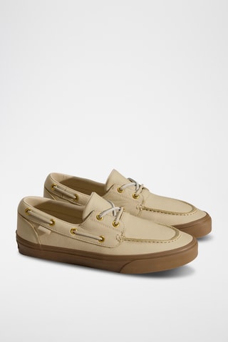 Chaussures bateau en cuir - Beige - Vans