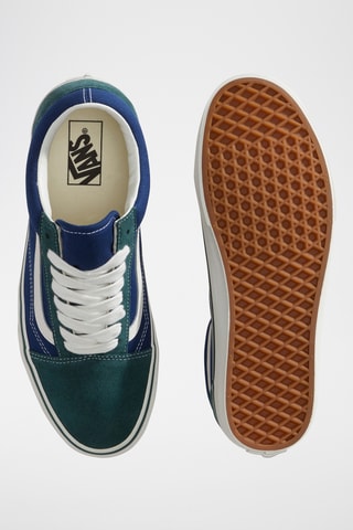Baskets en nubuck Old Skool - Bleu marine et vert foncé