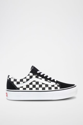 Baskets plateformes en cuir Old Skool Platform - Noir et blanc