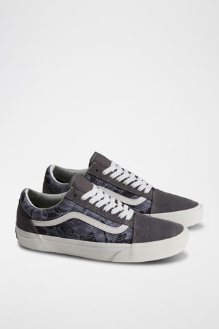 Baskets Old Skool en cuir - Gris foncé
