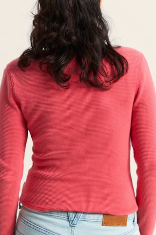 T-shirt Teri Waffle - Corail