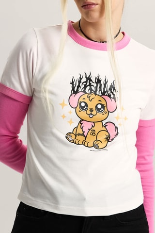 T-shirt Puppy - Blanc