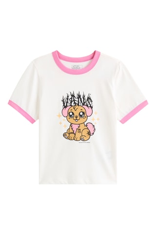 T-shirt Puppy - Blanc