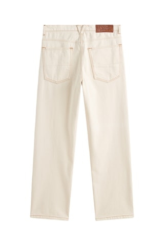 Jean loose Check-5 - Ecru