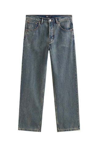 Jean loose Check-5 - Bleu marine