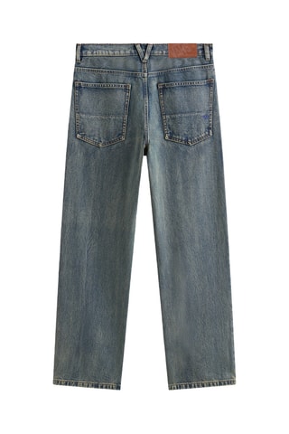 Jean loose Check-5 - Bleu marine