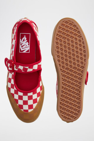 Babies en nubuck Mary Jane - Rouge et blanc