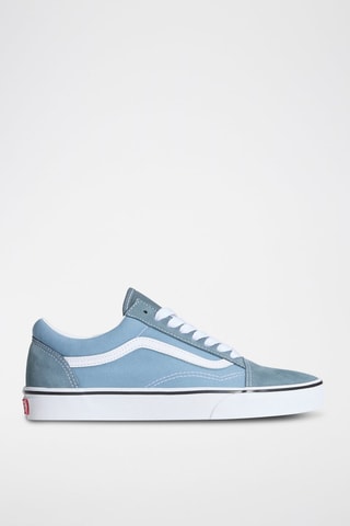 Baskets en cuir Old Skool - Bleu et blanc - Vans