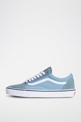 Baskets en cuir Old Skool - Bleu et blanc - Vans