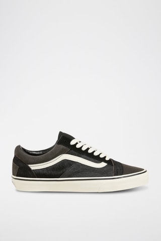 Baskets en cuir Old Skool Patchwork - Gris fonc et noir - Vans