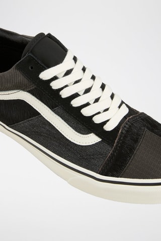Baskets en cuir Old Skool Patchwork - Gris fonc et noir - Vans