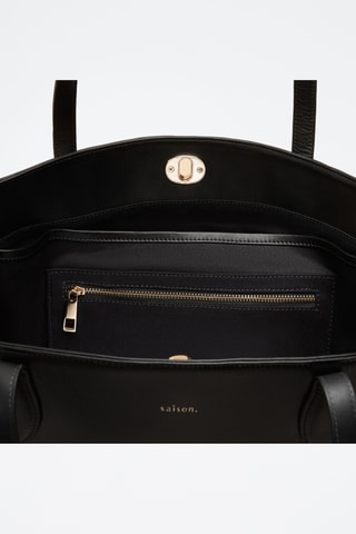 Sac à main en cuir Camille - Noir