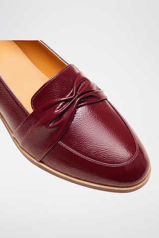 Mocassins en cuir verni Camélia - Bordeaux