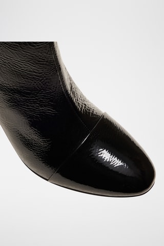 Bottines en cuir verni Léna - Noir