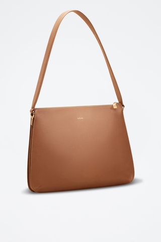 Sac porté épaule en cuir Maud - Marron