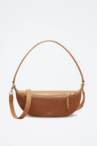 Sac porté épaule en cuir Pia - Marron
