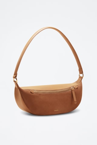 Sac porté épaule en cuir Pia - Marron