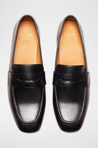 Mocassins en cuir Elise - Noir