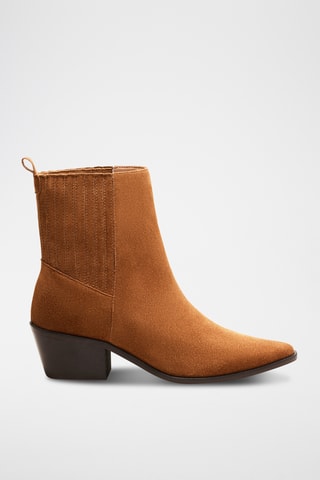 Bottines en nubuck Lucile - Camel