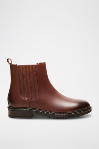 Bottines Chelsea en cuir Edith - Marron
