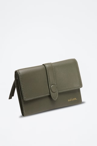 Porte-monnaie en cuir de chèvre Olga - Vert