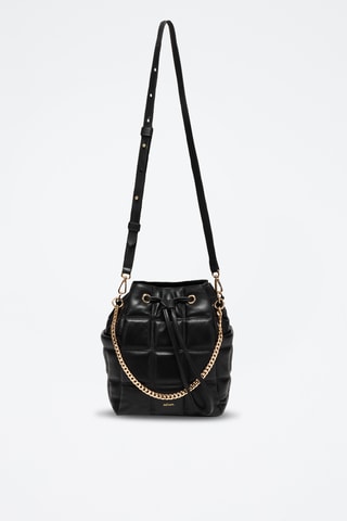Sac seau en cuir de mouton Ninon - Noir