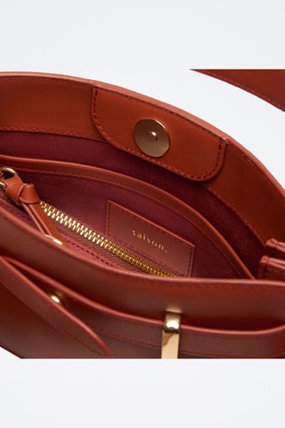 Sac porté épaule en cuir Inès - Orange
