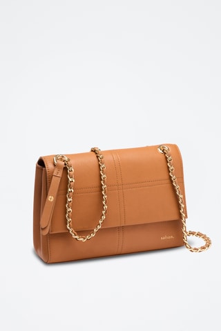 Sac porté épaule en cuir de chèvre Paloma - Camel