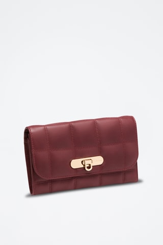 Pochette en cuir de mouton Ruth - Bordeaux