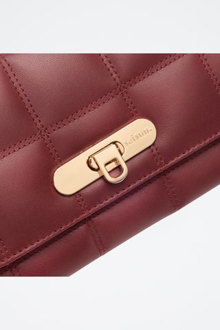 Pochette en cuir de mouton Ruth - Bordeaux
