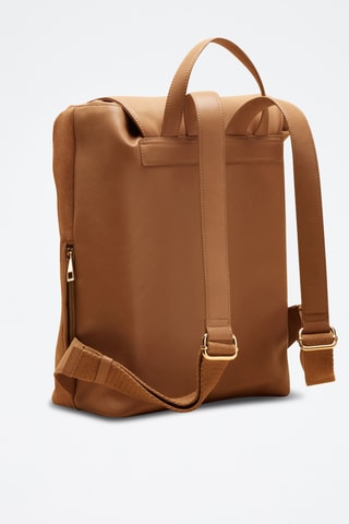 Sac à dos en cuir Lola - Beige et marron