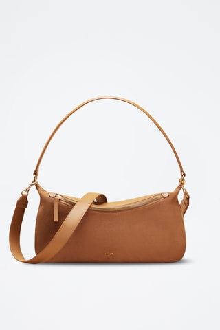 Sac porté épaule en cuir Axelle - Marron