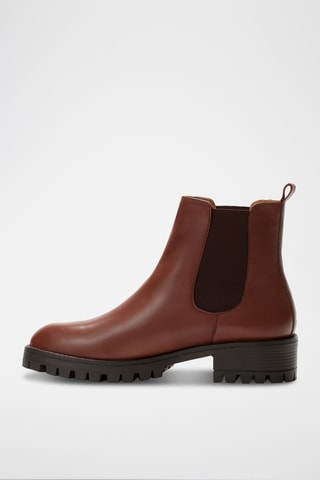 Bottines Chelsea en cuir Estelle - Leonarr x Swan - Marron