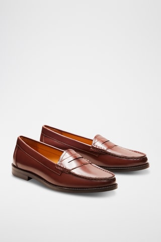 Mocassins en cuir Victoire - Marron foncé